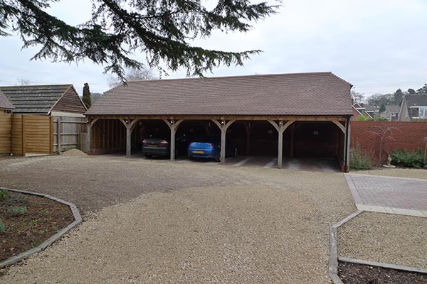 oak open garage