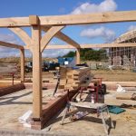 glastonbuty oak framed building construction.