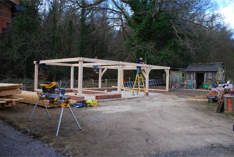 oak construction in process
