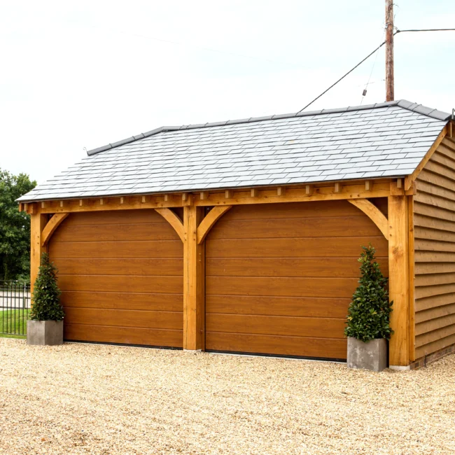 2 bay oak frame garage oakcraft