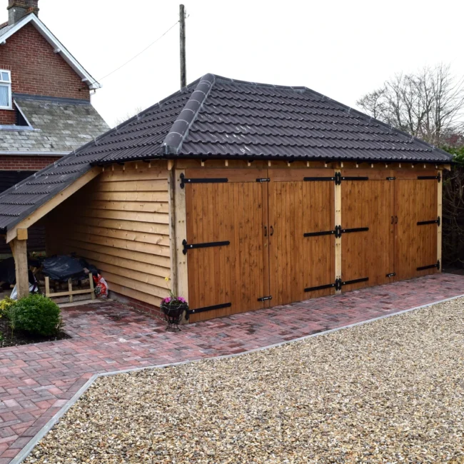 2 bay oak framed garages oakcraft