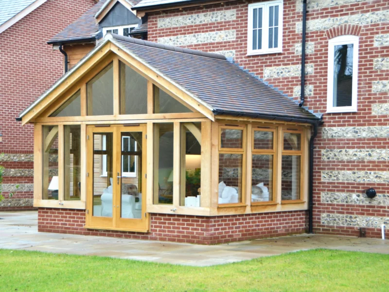 Bespoke oak frame garden room extensions glazing oakcraft