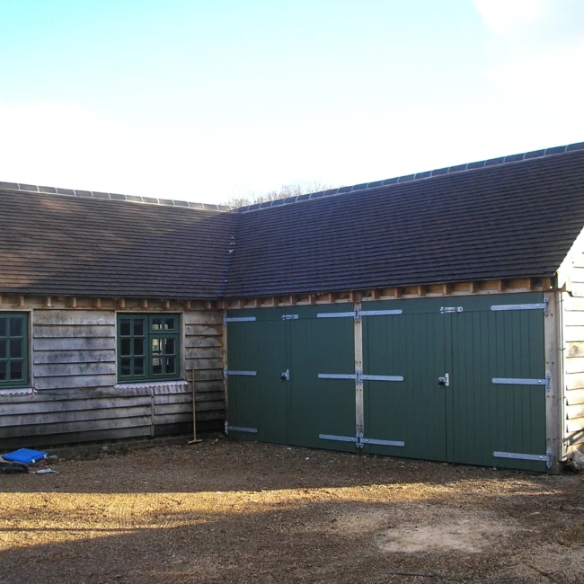 L shaped oak frame garages oakcraft