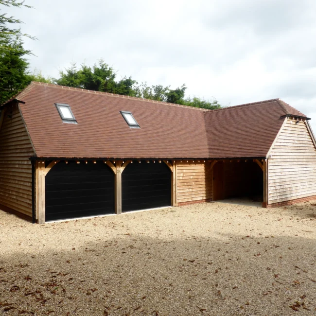 L shaped oak garages oakcraft