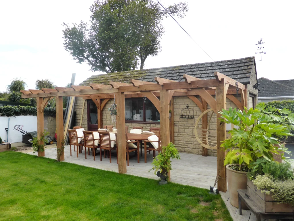 Oak framed pergola oakcraft