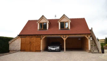 Upper floored oak frame garages oakcraft